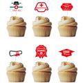 48-Piece Graduation Cake Toppers - Perfect Party Decorations for Graduation Season, Cake Props and Accessories