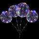 LED Balloons Light Up BoBo Balloons Warm White Colorful Luminous Transparent Bubble 20/10/4pcs LED Lights Up Balloons Indoor Outdoor Decoration Birthday Party Wedding Decoration Xmas Gift