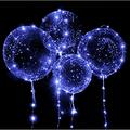 LED Balloons Light Up BoBo Balloons Warm White Colorful Luminous Transparent Bubble 20/10/4pcs LED Lights Up Balloons Indoor Outdoor Decoration Birthday Party Wedding Decoration Xmas Gift