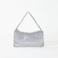 Women's Evening Bag Polyester Alloy Party Daily Chain Multi Carry Solid Color Silver Black Champagne