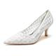 Women's Wedding Shoes Pumps Ladies Shoes Valentines Gifts White Shoes Wedding Party Daily Embroidered Bridal Shoes Bridesmaid Shoes Wedding Sneakers Embroidery Low Heel Pointed Toe Cute Minimalism