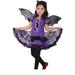 Tarmeek Kids Girls Princess Bat Dress Halloween Bat Costume Set Cosplay Bat Lace Tutu Dress with Headband and Wings