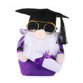 Graduation Season Faceless Elderly Decoration - Gift Doll with American Bachelor's Cap and Glasses, Dwarf Figurine