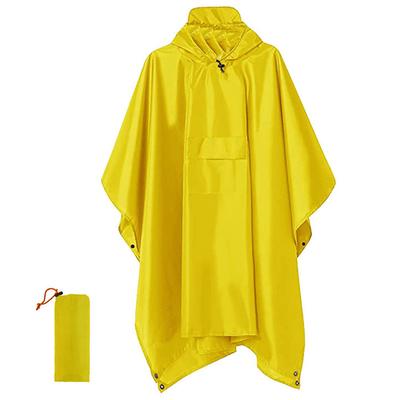 Men Women Hooded Rain Poncho Waterproof Raincoat Jacket for Hiking Camping Fishing