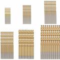 60 Pcs Forets hélicoïdaux, Forets hss titanium Micro Drill Forets Bits métrique hss haute vitesse