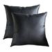Noarlalf Body Pillow Case 2Pc Leather Cushion Covers Throw Pillowcase Sofa Home Decor Solid Color King Pillow Case 23*11*8