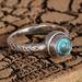 Imperial Radiance,'Sterling Silver Reconstituted Turquoise Single Stone Ring'