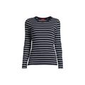 Esprit Women's Stripe Long Sleeve Top - Size XS Black