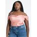 Plus Size Women's Off The Shoulder Cowl Neck Blouse by ELOQUII in Dusty Rose (Size 32)