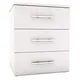 Chasewood White 3 Drawer Ready Assembled Chest Of Drawers (H)705mm (W)600mm (D)500mm