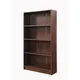 Timber Art Design 4 Tier Bookcase Tall Display Shelving Storage Unit Wood Furniture Walnut