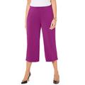 Plus Size Women's AnyWear Wide Leg Capri by Catherines in Berry Pink (Size 6X)