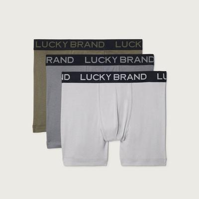 Lucky Brand 3 Pack Cotton Viscose Boxer Briefs - Men's Accessories Underwear Boxers Briefs, Size S