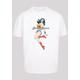Kurzarmshirt F4NT4STIC "F4NT4STIC Herren Wonder Woman Jump with Heavy Oversize Tee" Gr. 4XL, weiß (white) Herren Shirts T-Shirts