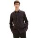 Langarmhemd TOM TAILOR DENIM Gr. XL, N-Gr, schwarz (black herringbone structure) Herren Hemden Langarm