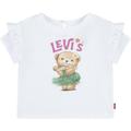 Print-Shirt LEVI'S KIDS "LVG HULA RUFFLE SHOULDER TEE" Gr. 24M (92), weiß (bright white) Baby Shirts T-Shirts