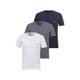 T-Shirt HUGO "T-SHIRT RN TRIPLET P 10217251 01" Gr. L (52), weiß (open white125) Herren Shirts T-Shirts