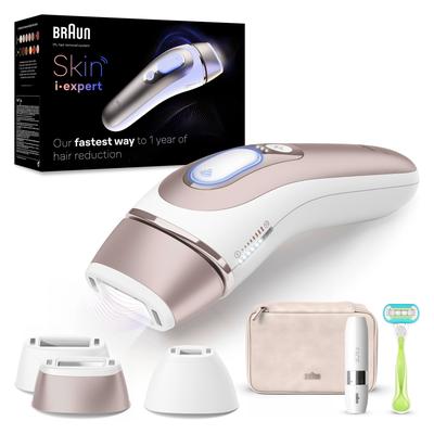 IPL-Haarentferner BRAUN "Smart Skin i·expert PL7249" braun (weiß/braun) Damen 3 Aufsätze für Gesicht & Körper, Venus Rasierer, Mini-Rasierer