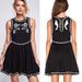 Free People Dresses | Free People Embroidered Dress With Bird And Floral Detailing | Color: Black/White | Size: 6