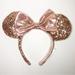 Disney Accessories | Disney Parks Rose Gold Sequin Minnie Ears | Color: Pink | Size: Os