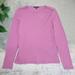 Michael Kors Tops | Lauren Ralph Lauren Lilac Ribbed Knit Top Zippered Shoulders Women’s Size Large | Color: Purple | Size: L