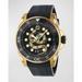 Gucci Accessories | Gucci Men's Dive King Snake Gold Pvd Watch With Rubber Strap | Color: Black | Size: 45mm