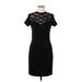 Tadashi Cocktail Dress - Sheath: Black Argyle Dresses - Women's Size Medium