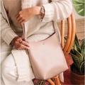 Anthropologie Bags | Anthropologie Samara Crossbody Shoulder Bucket Bag In Peony Pink Vegan Leather | Color: Pink | Size: Os