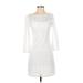 Lilly Pulitzer Casual Dress - Mini: White Solid Dresses - Women's Size X-Small