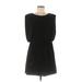 Zara Basic Casual Dress - A-Line Scoop Neck Short sleeves: Black Print Dresses - Women's Size Small