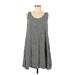 H&M Casual Dress - Mini Scoop Neck Sleeveless: Gray Dresses - Women's Size 14