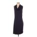 Ann Taylor Casual Dress - Party Cowl Neck Sleeveless: Purple Print Dresses - Women's Size Small