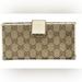 Gucci Bags | Gucci Vintage Long Trifold Gg Canvas Leather Trim | Color: Brown/White | Size: Os