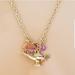 Disney Jewelry | Disneys Aladdin "As You Wish" Goldtoned Genie Lamp Pendant Necklace | Color: Gold/Purple | Size: Os