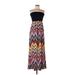 Newbury Kustom Casual Dress - Maxi: Black Chevron Dresses - Women's Size Large