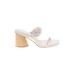 Dolce Vita Mule/Clog: Slip-on Chunky Heel Feminine Ivory Solid Shoes - Women's Size 9 - Open Toe