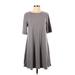 Old Navy Casual Dress - A-Line: Gray Print Dresses - Women's Size Small