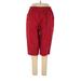 Croft & Barrow Casual Pants - Low Rise: Red Bottoms - Women's Size 2X