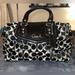 Coach Bags | Coach Ashley Satchel Bag In Signature Black & Gray- Euc | Color: Black/Gray | Size: Os