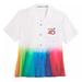 Disney Shirts | Disney Parks Epcot 40th Anniversary Button Up Woven Camp Shirt Rainbow Sz Xxl | Color: Red/White | Size: Xxl