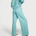 Victoria's Secret Pants & Jumpsuits | New Victoria's Secret Cotton Fleece Wide-Leg Snap Lounge Pants | Color: Blue | Size: L