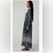 Free People Dresses | Free People Blue See It Through Floral Long Sleeve Maxi Dress Size Xs New | Color: Blue | Size: Xs