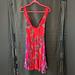 Free People Dresses | Nwt Free People Thought I Was Dreamin Mini Red/Pink Colorblocked Dress, L | Color: Pink/Red | Size: L