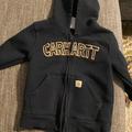 Carhartt Jackets & Coats | Carhartt Boys Black Jacket. Zip Up Front With Hood. Size 3t | Color: Black | Size: 3tb