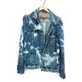 American Eagle Outfitters Jackets & Coats | American Eagle Aeo Bleached Tie Dye Trucker Denim Jean Jacket Blue Lt L | Color: Blue | Size: Lt