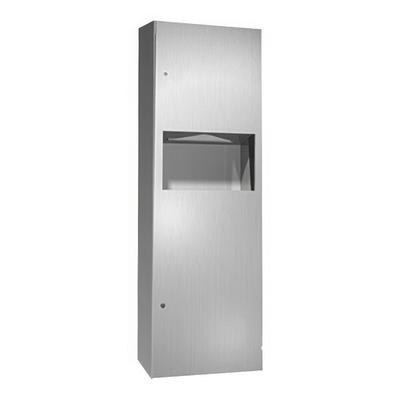 American Specialties, Inc. Simplicity 10-6462-9 Surface-Mounted Paper Towel Dispenser with 9 Gallon Waste Receptacle