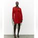 Zara Dresses | Nwt Zara Red Shirt Dress In Size Xl | Color: Red | Size: Xl