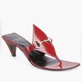 Gucci Shoes | New Authentic Gucci Horsebit Kitten Heel Flip Flop | Color: Red | Size: 8