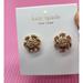 Kate Spade Jewelry | Kate Spade Floral Rhinestone Rose Gold Tone Stud Earrings | Color: Gold/Pink | Size: Os