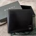 Gucci Accessories | Gucci Bifold Men Wallet Black Leather Silver Plaque | Color: Black | Size: Os